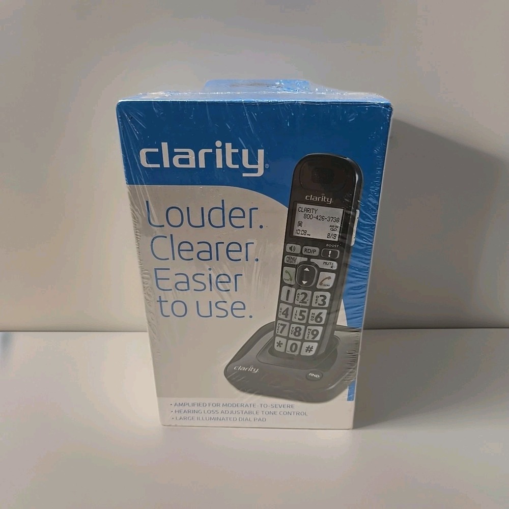 Clarity D702 Amplified Cordless Phone for Seniors Extension Hand‎ Set. Open Box
